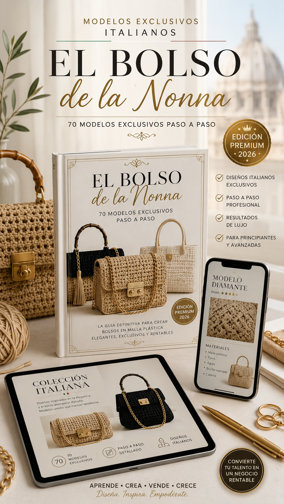 El Bolso de la Nonna - Curso de Bolsos Tejidos en Canvas Plástico